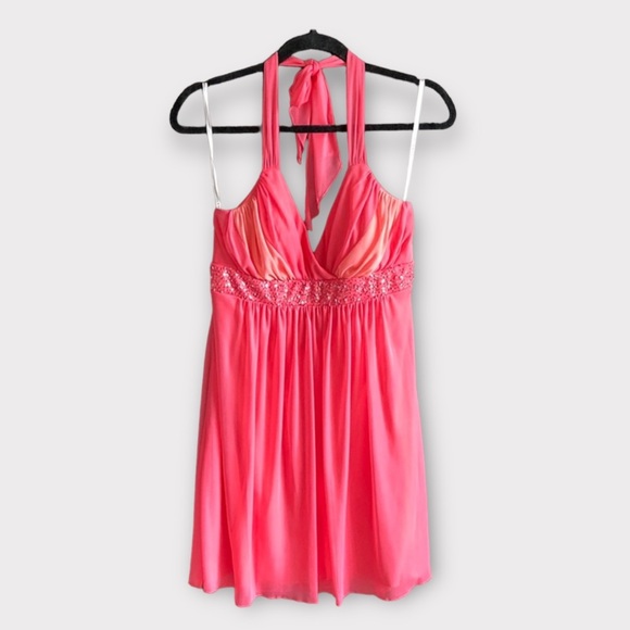 Rampage, Barbiecore, Y2K, prom, party evening dress, embroidery beads sequins - Picture 1 of 8